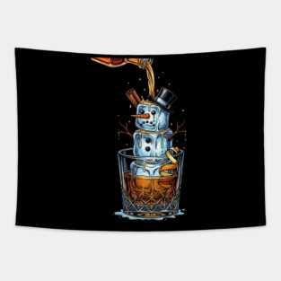 Old Fashioned Snowman Tapestry