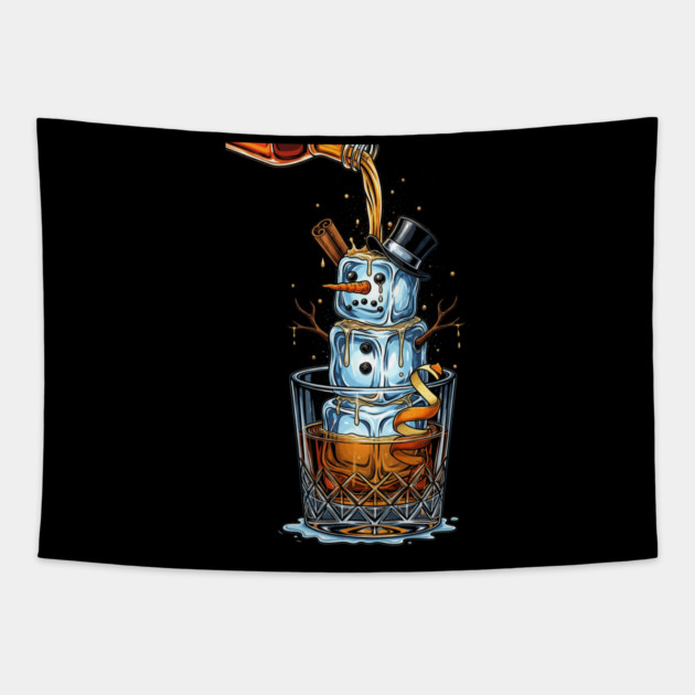 Old Fashioned Snowman Tapestry by Dr. Cork