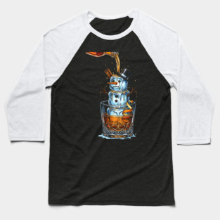 Old Fashioned Snowman Baseball T-Shirt