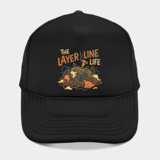 DEC-95 The Layer Line Life Funny 3D Printer Spaghetti Mess Hat