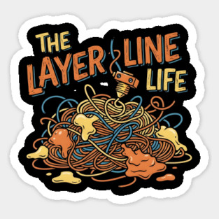 DEC-95 The Layer Line Life Funny 3D Printer Spaghetti Mess Magnet
