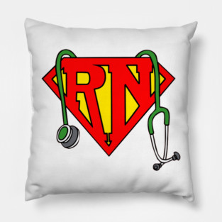 Super Nurse RN Superhero Pillow