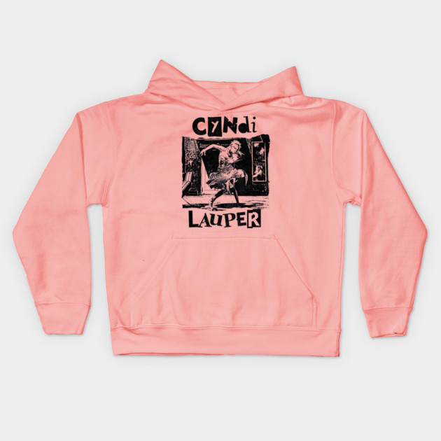 Cyndi Lauper Retro white Kids Hoodie by James Bates