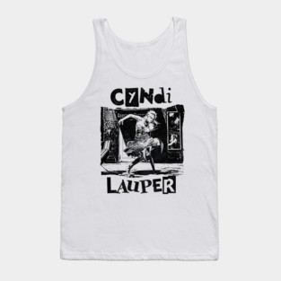Cyndi Lauper Retro white Tank Top