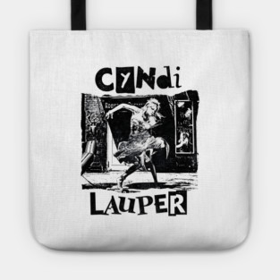 Cyndi Lauper Retro white Tote