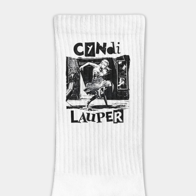 Cyndi Lauper Retro white by James Bates