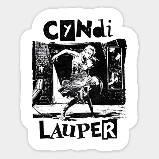 Cyndi Lauper Retro white Magnet by James Bates
