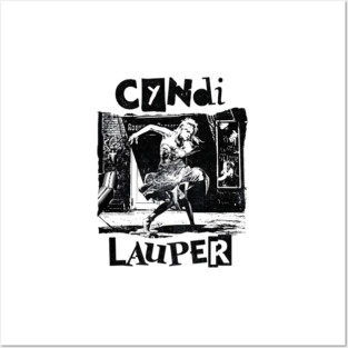 Cyndi Lauper Retro white Posters and Art