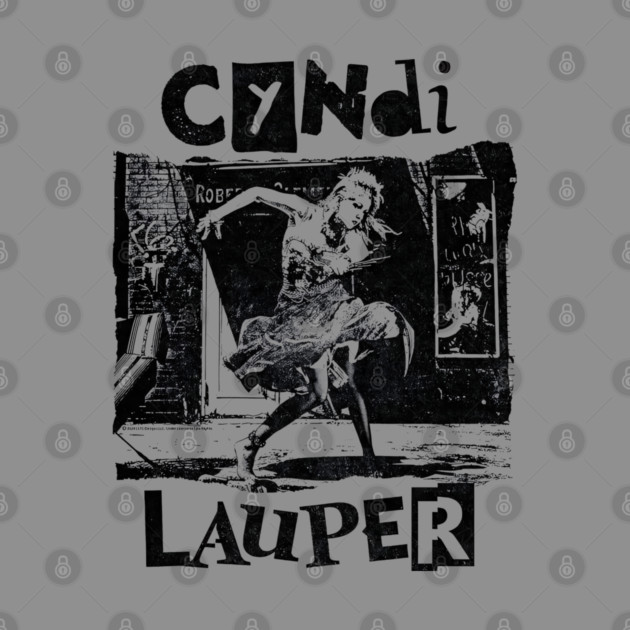 Cyndi Lauper Retro white by James Bates