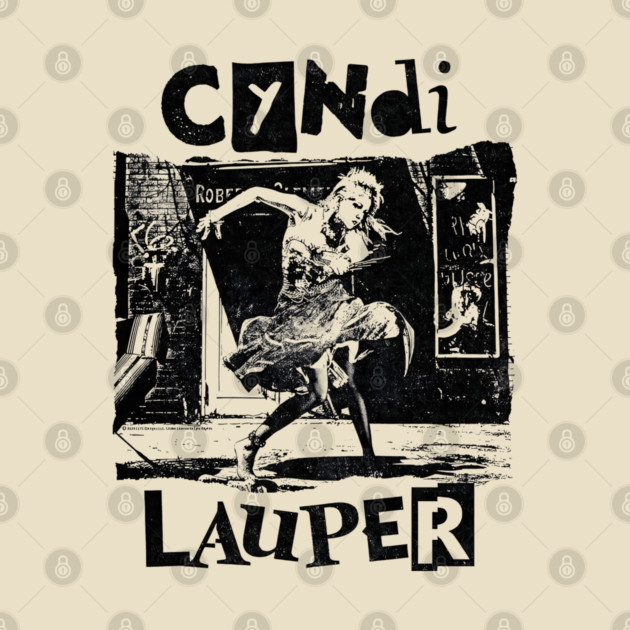 Cyndi Lauper Retro white by James Bates