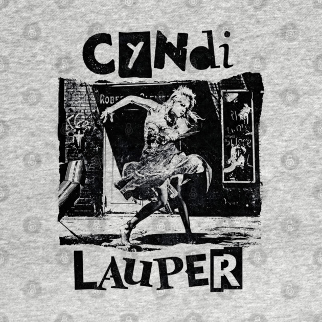 Cyndi Lauper Retro white by James Bates