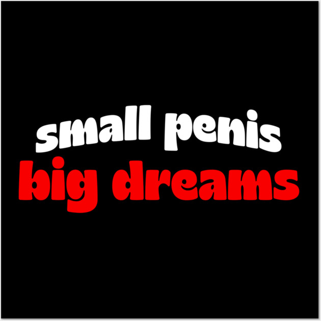 Small Penis, Big Dreams Wall Art by Shit Post Hero