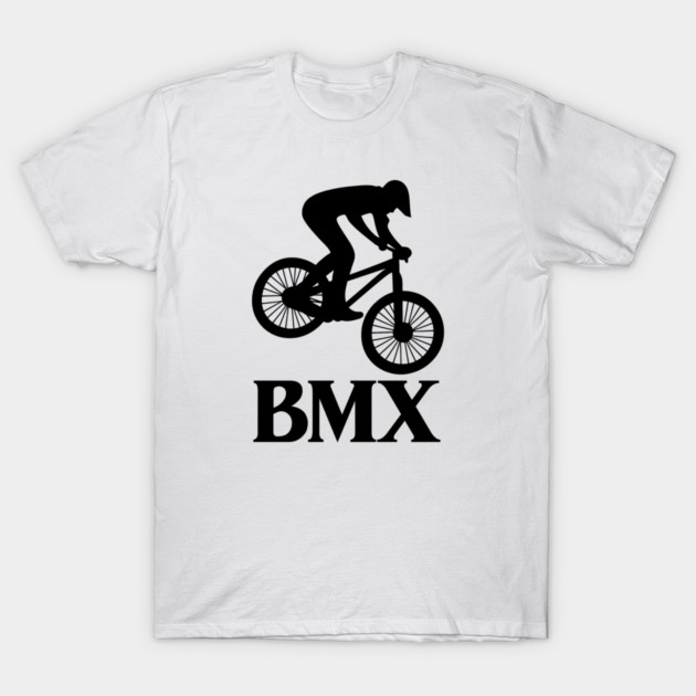BMX Rider – Black Silhouette T-Shirt by Shit Post Hero
