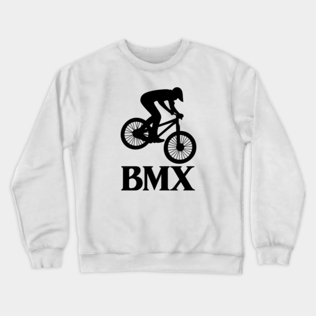 BMX Rider – Black Silhouette Crewneck Sweatshirt by Shit Post Hero