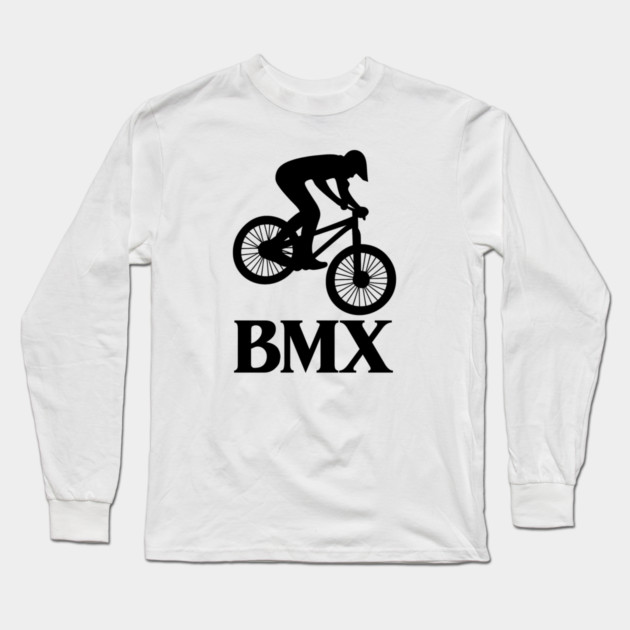 BMX Rider – Black Silhouette Long Sleeve T-Shirt by Shit Post Hero