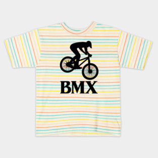 BMX Rider – Black Silhouette Kids T-Shirt