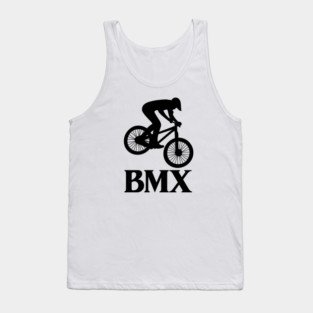 BMX Rider – Black Silhouette Tank Top