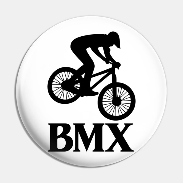 BMX Rider – Black Silhouette Pin by Shit Post Hero
