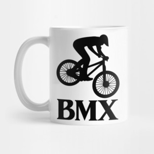 BMX Rider – Black Silhouette Mug
