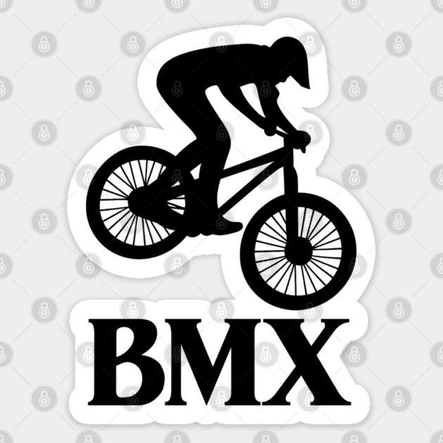 BMX Rider – Black Silhouette Sticker by Shit Post Hero