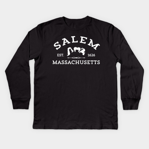 Salem, Massachusetts – Est. 1626 Kids Long Sleeve T-Shirt by Shit Post Hero