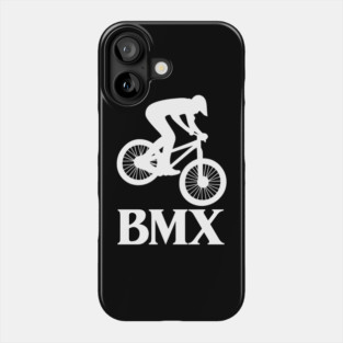BMX Rider – White Silhouette Phone Case