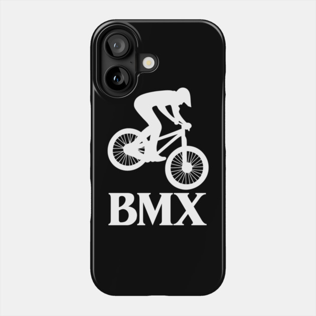 BMX Rider – White Silhouette Phone Case by Shit Post Hero