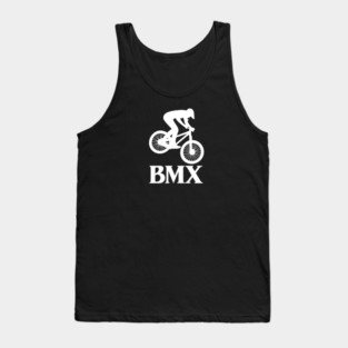 BMX Rider – White Silhouette Tank Top