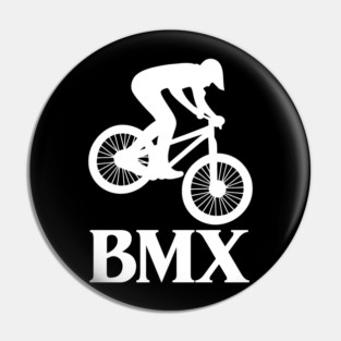 BMX Rider – White Silhouette Pin