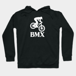 BMX Rider – White Silhouette Hoodie