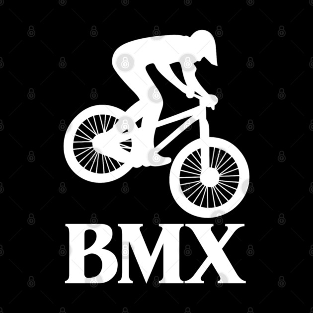 BMX Rider – White Silhouette by Shit Post Hero