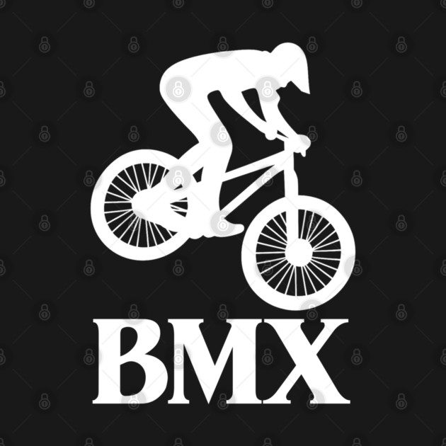 BMX Rider – White Silhouette by Shit Post Hero