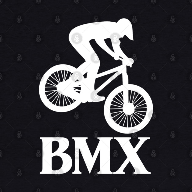BMX Rider – White Silhouette by Shit Post Hero