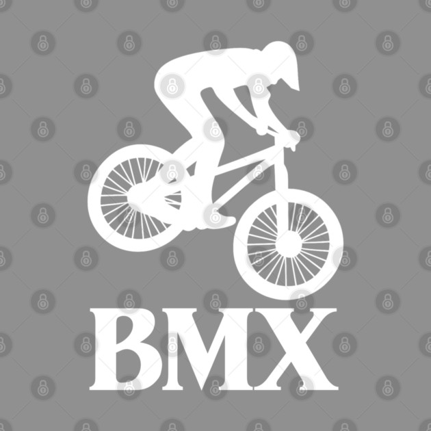 BMX Rider – White Silhouette by Shit Post Hero