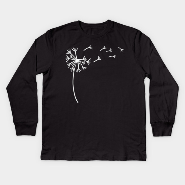 Dandelion Dreams Kids Long Sleeve T-Shirt by Shit Post Hero