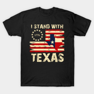 Vintage Texas Support Graphic with Patriotic 1776 Theme T-Shirt
