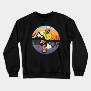 Dayman vs. Nightman – Retro Duel Crewneck Sweatshirt