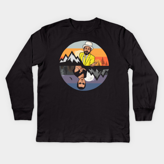 Dayman vs. Nightman – Retro Duel Kids Long Sleeve T-Shirt by Shit Post Hero