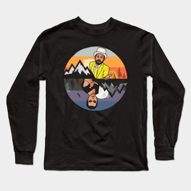 Dayman vs. Nightman – Retro Duel Long Sleeve T-Shirt by Shit Post Hero