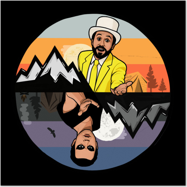 Dayman vs. Nightman – Retro Duel Wall Art by Shit Post Hero