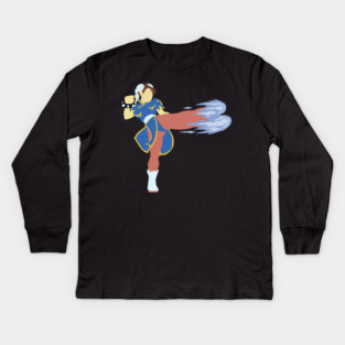 Minimalist Chun-Li Kids Long Sleeve T-Shirt