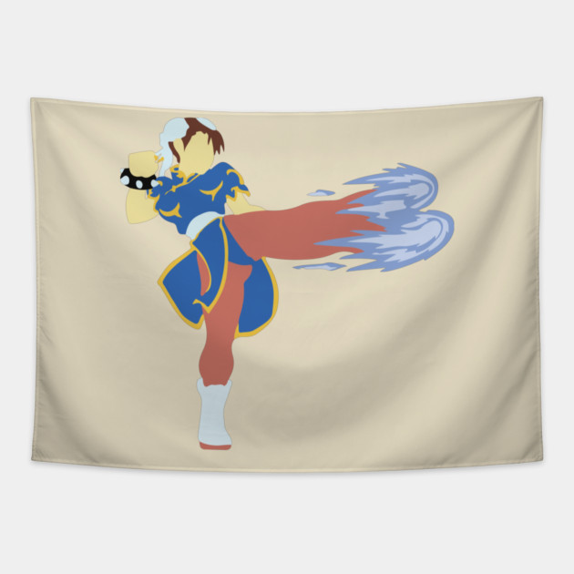 Minimalist Chun-Li Tapestry by Shit Post Hero