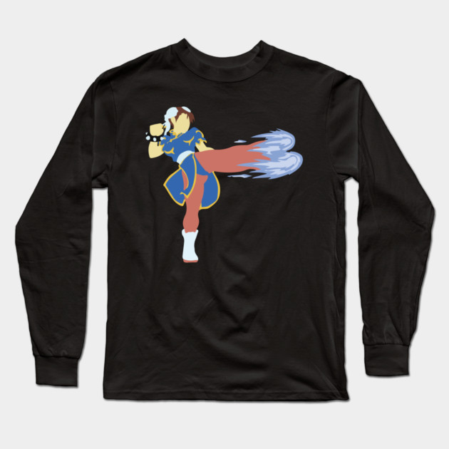 Minimalist Chun-Li Long Sleeve T-Shirt by Shit Post Hero