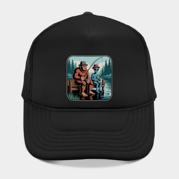 Bigfoot Fishing Design for Men and Boys | Sasquatch Fishing | Funny Fishing for Men by Pixel Threads 