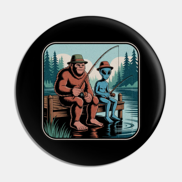 Bigfoot Fishing Design for Men and Boys | Sasquatch Fishing | Funny Fishing for Men Pin by Pixel Threads 