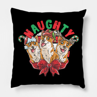 Corgi Santa Claus Elf Reindeer Christmas Dog Pillow