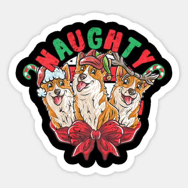 Corgi Santa Claus Elf Reindeer Christmas Dog Sticker by yangho