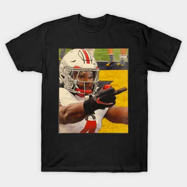 Jeremiah Smith Middle Finger Michigan Fan T-Shirt by moraganesis_prints