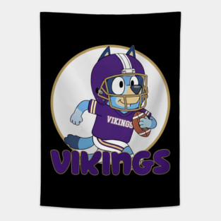 Bluey Minnesota Vikings Game Day M10177 Tapestry