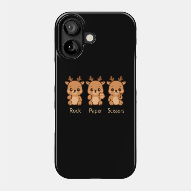 Cute Reindeer Rock Paper Scissors Cartoon – Funny Animal Gift Graphic Phone Case by MakerMind8.2